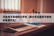 沉迷电子游戏的小学生（青少年沉迷电子游戏的危害作文）