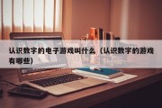 认识数字的电子游戏叫什么（认识数字的游戏有哪些）
