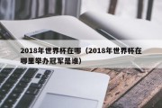 2018年世界杯在哪（2018年世界杯在哪里举办冠军是谁）